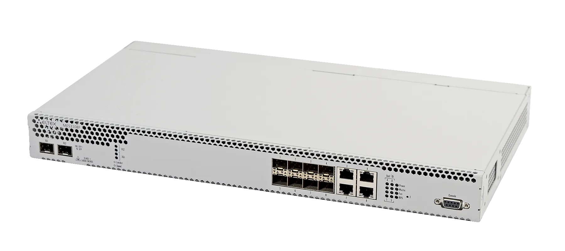 Ethernet-коммутатор MES3108F, 4x1G SFP + 4xCombo + 2x10G SFP+, L3, модульная система питания